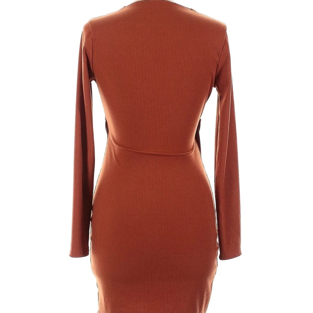 Lush Rust Mini Dress - Picture 2 of 3